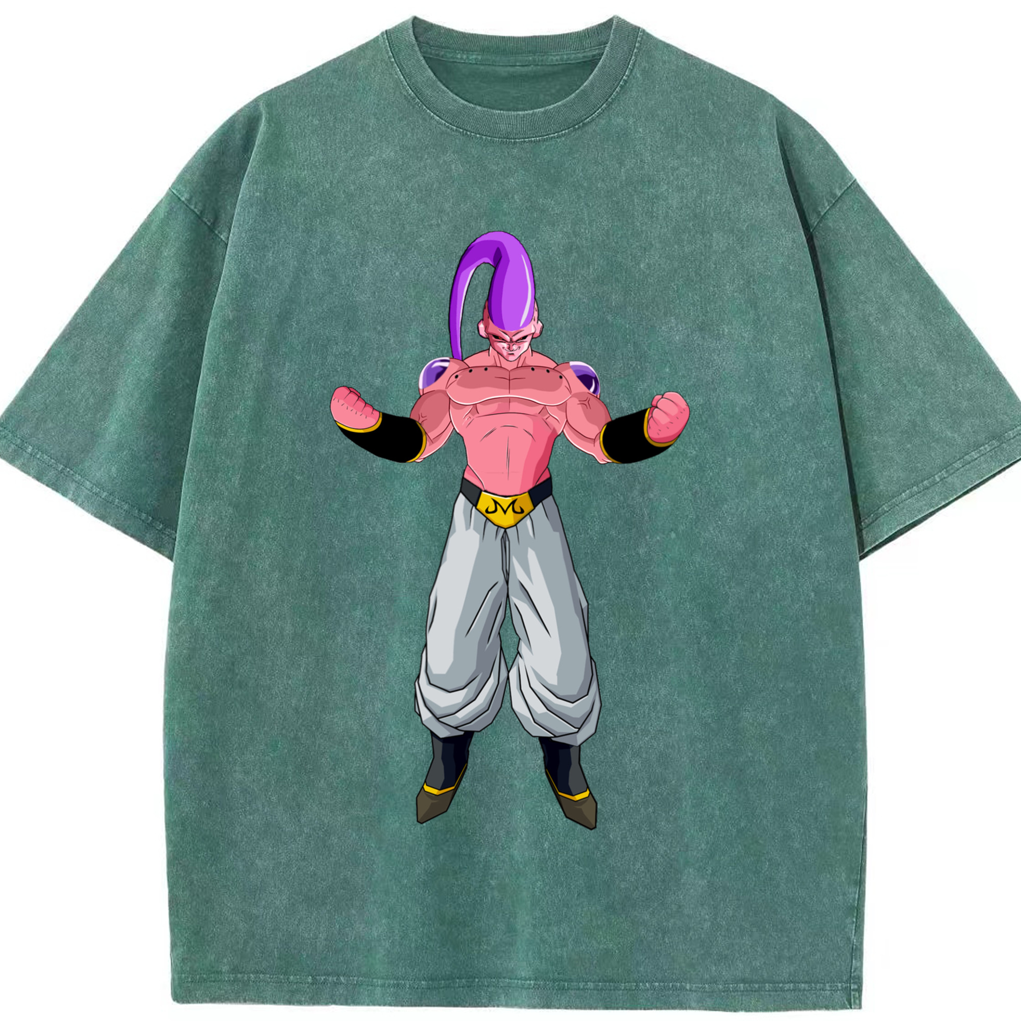 ドラゴンボール 魔人ブウ DRAGON BALL Majin Buu 綿100% ヴィンテージ風 半袖Tシャツ（フロントプリント）